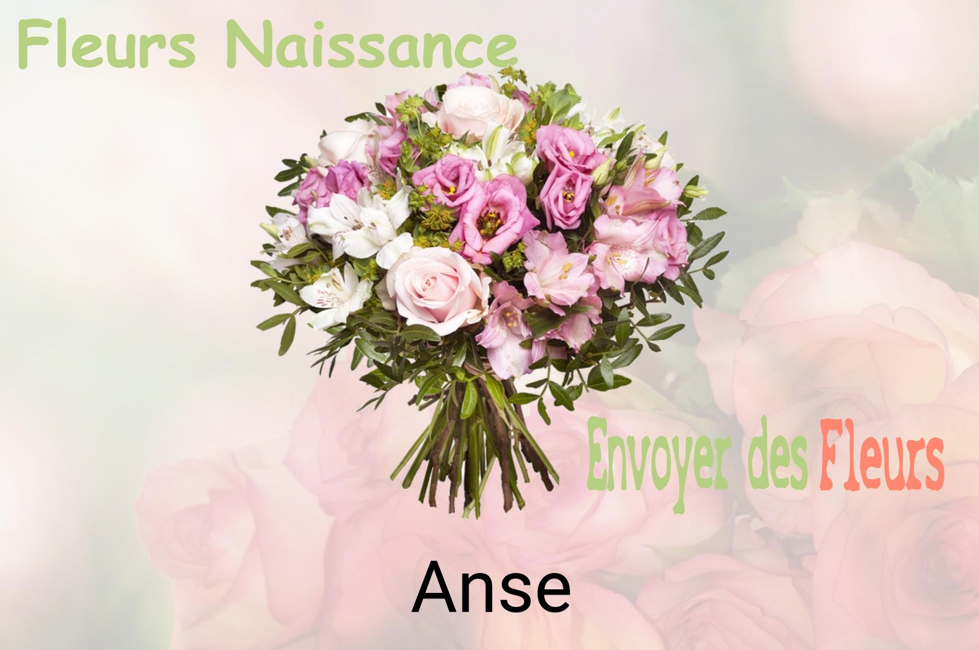 Bouquet de fleurs de naissance livré à Anse