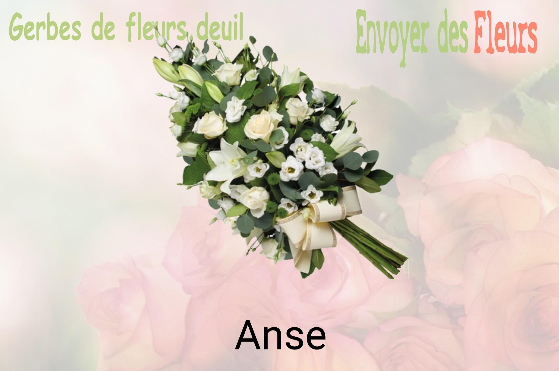 Gerbe de fleurs de deuil livrée à Anse